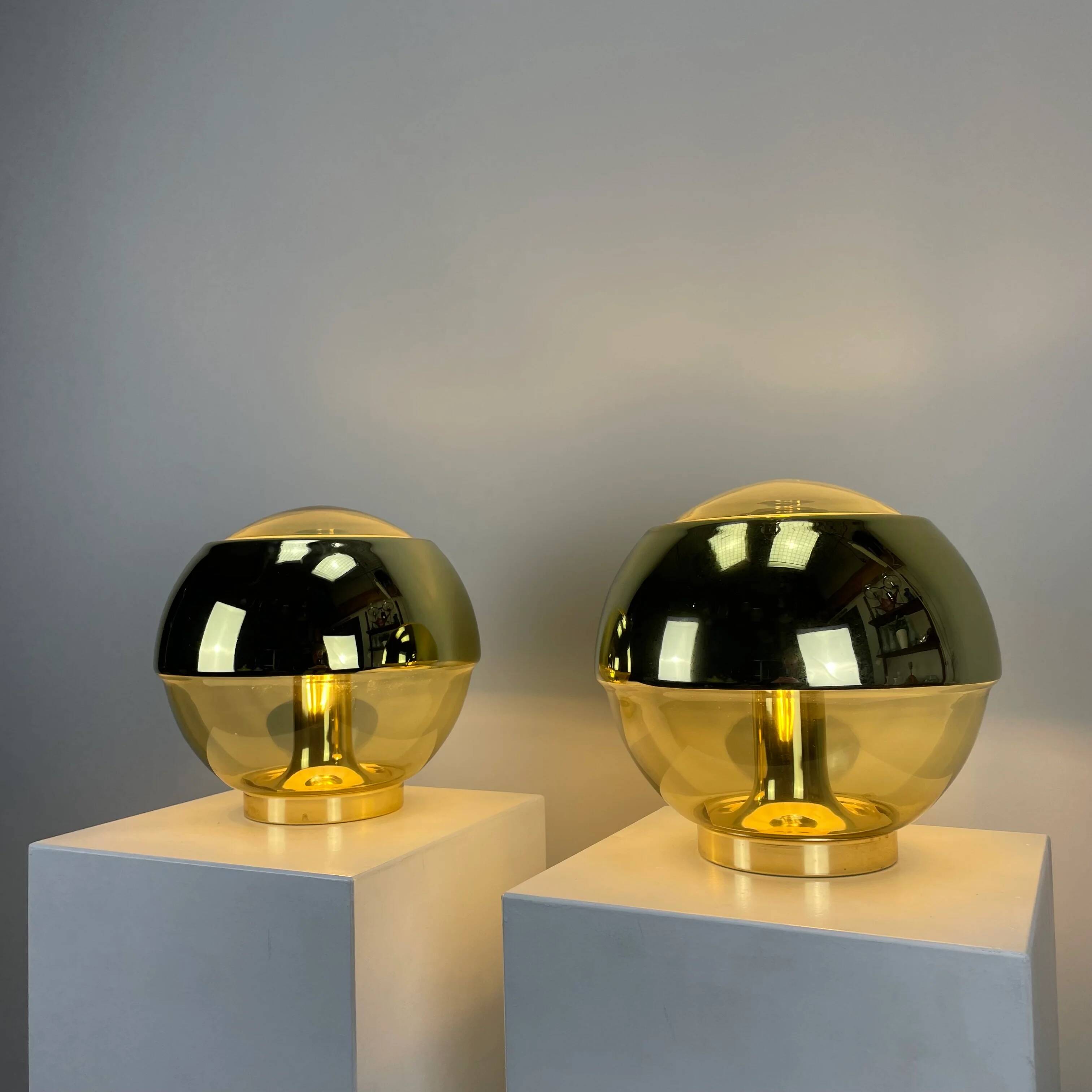 Rare pair of Magic Eye table lamps by Peill & Putzler 1970