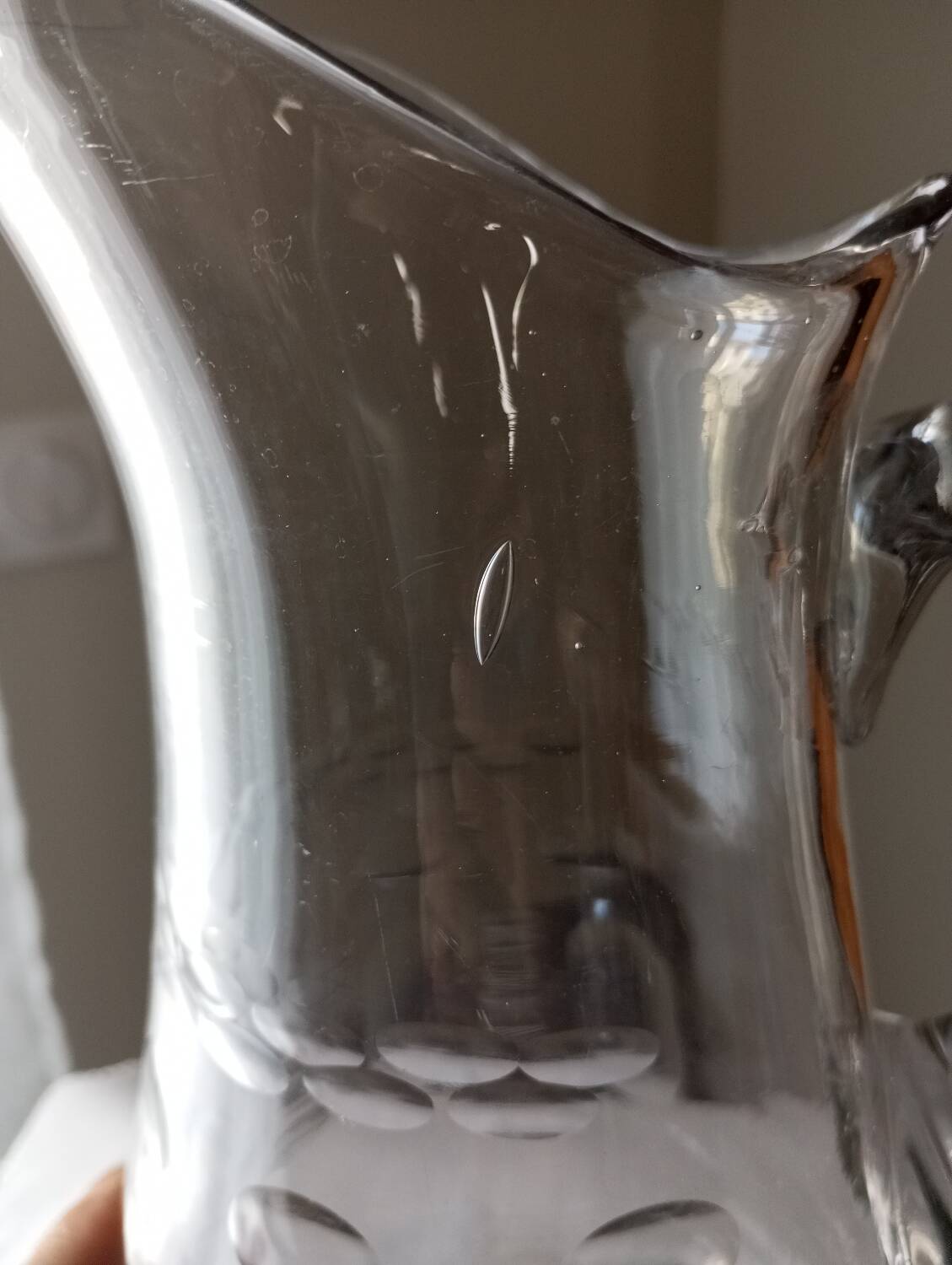 Carafe en verre soufflé