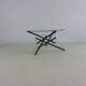 Seventies design steel wired coffee table for Cassina