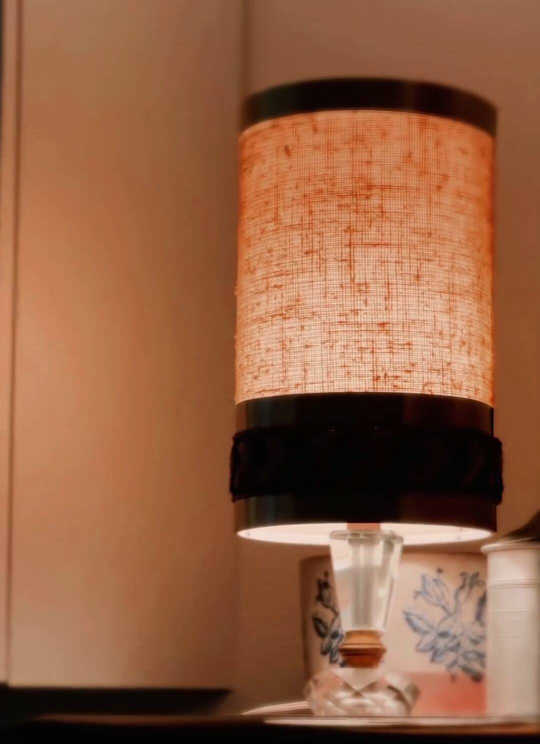 Crystal and brass lamp base