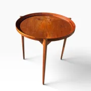 Danish side table with portable top