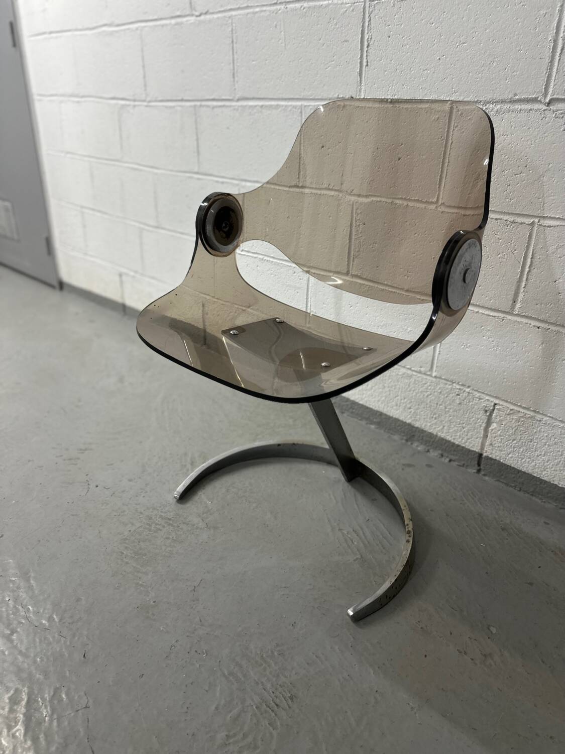 DLG Boris Tabacoff steel plexi chair