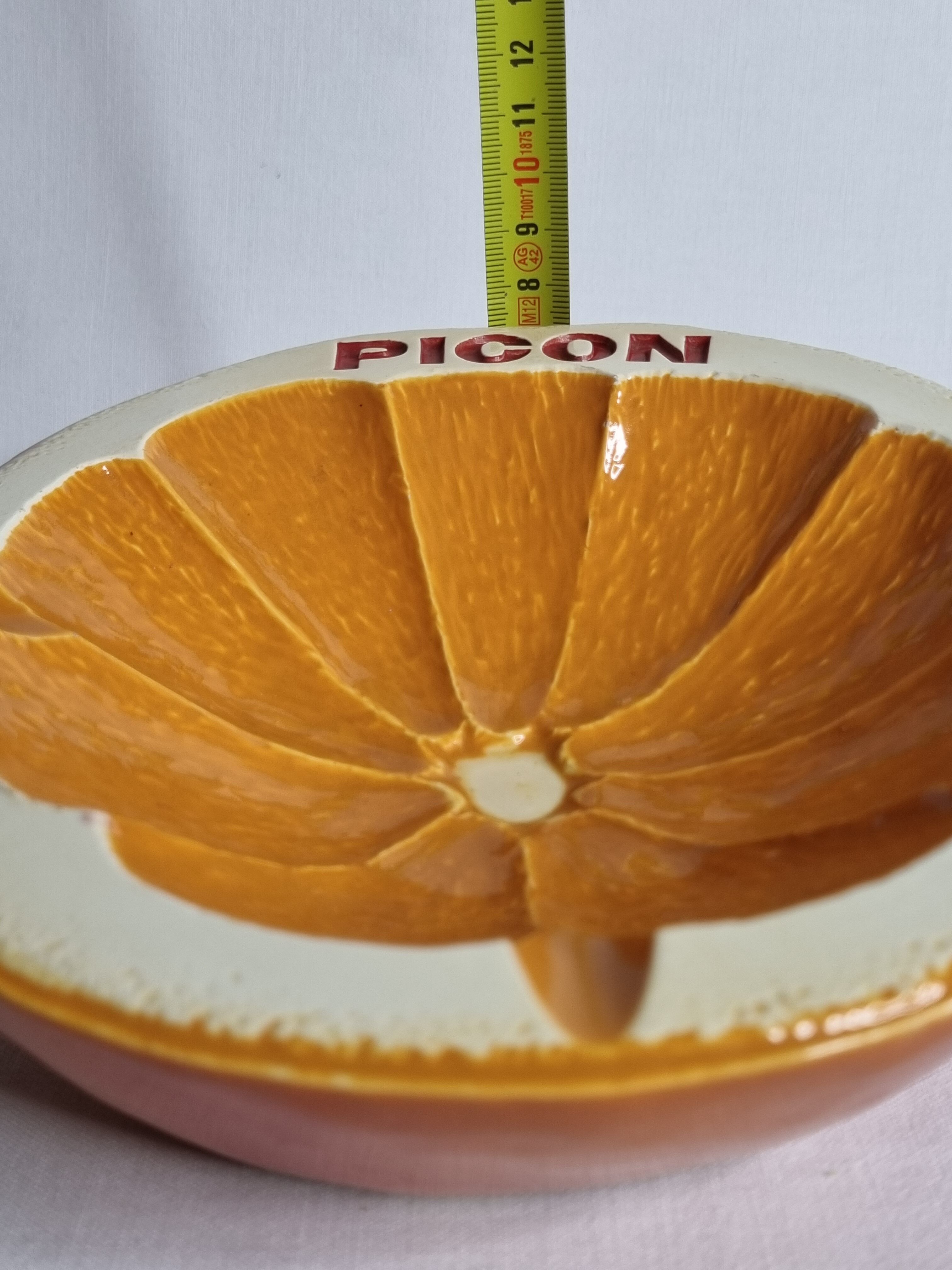 Empty pocket half orange Proceram vintage 18 cm