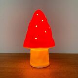 Postmodern plastic mushroom table lamp by Heico.