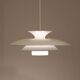 Lampe suspendue vintage blanche de design danois
