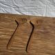Salad server or large teak spoon, oval shape, split, L30 D9