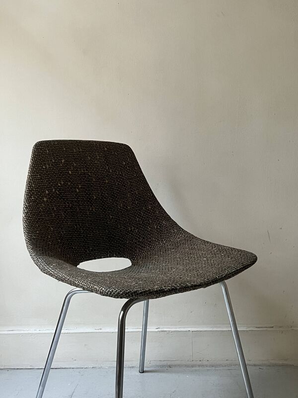 Chaise design tonneau mod. Amsterdam par Pierre Guariche pour steiner, 1950