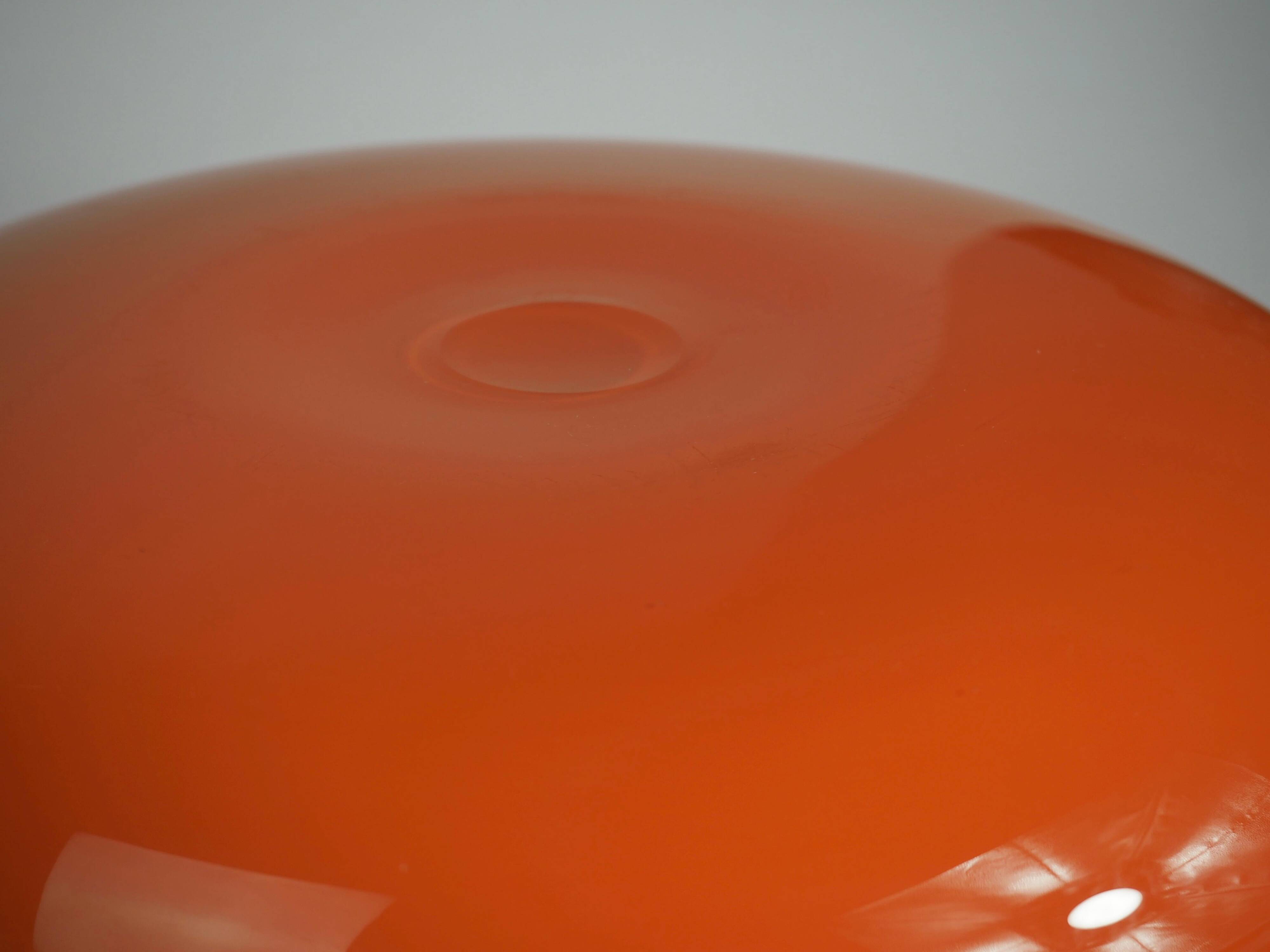 Glass bowl "Tango" in Art Deco style, bohemian orange colour, created by Michael Powolny for Loetz, 1914.