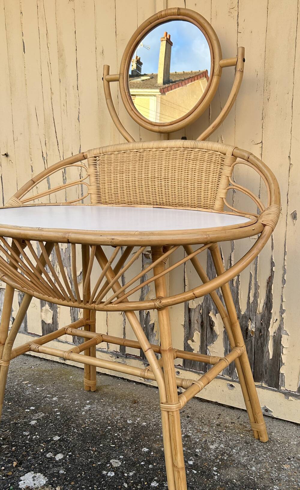 Anne bamboo dressing table vintage, 1960s