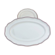 Villeroy & Boch brown scalloped oval serving dish