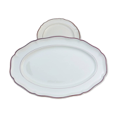 Villeroy & Boch brown scalloped oval serving dish