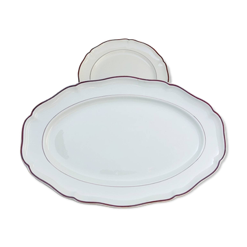 Villeroy & Boch brown scalloped oval serving dish