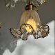 Triple suspension cascade with gilded and sandblasted glasses