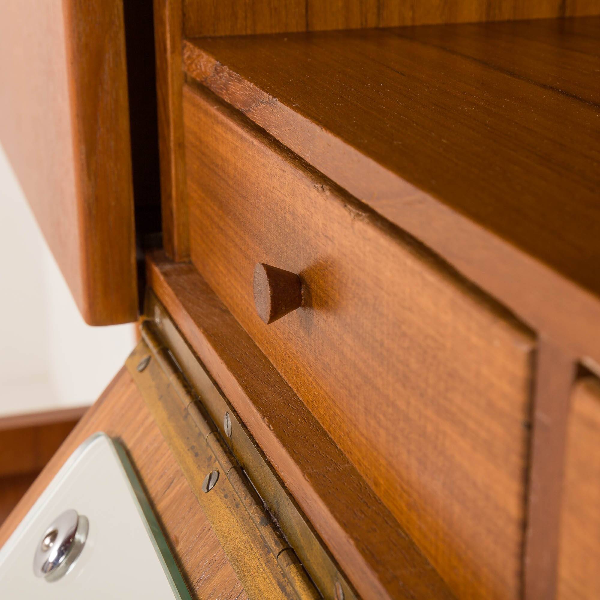 Danish teak secretire with hidden vanity attr. to Poul Volther, 1960s