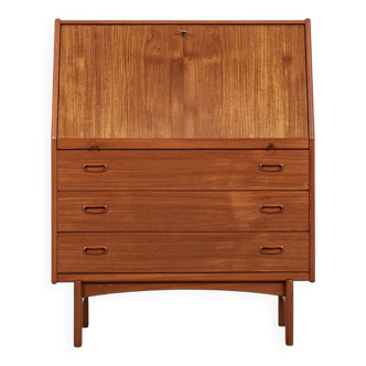 Secrétaire danois vintage en teck par Bernhard Pedersen & Søn 1960