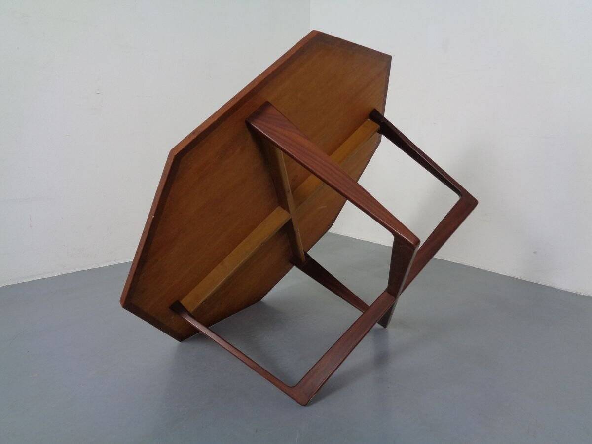 Danish Octagonal Teak Coffee Table, 1960s