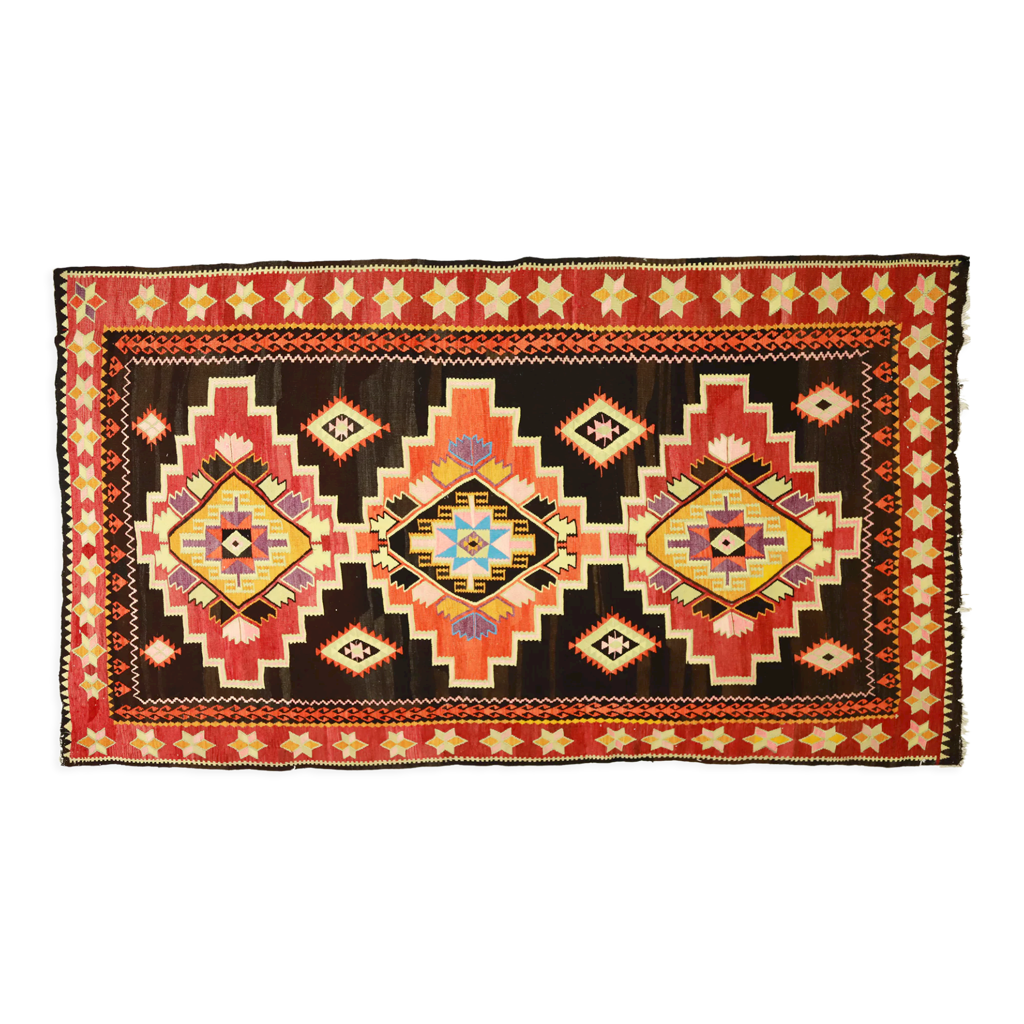 Anatolian handmade kilim rug 308 cm x 195 cm