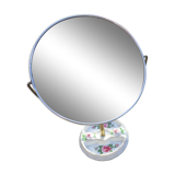 Round mirror on pedestal 18x31cm