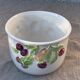 Cache pot glazed ceramic slip vintage fruits