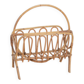 Rattan magazine rack