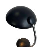 Vintage industrial table lamp in black metal and chrome