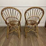 Pair of vintage rattan chairs