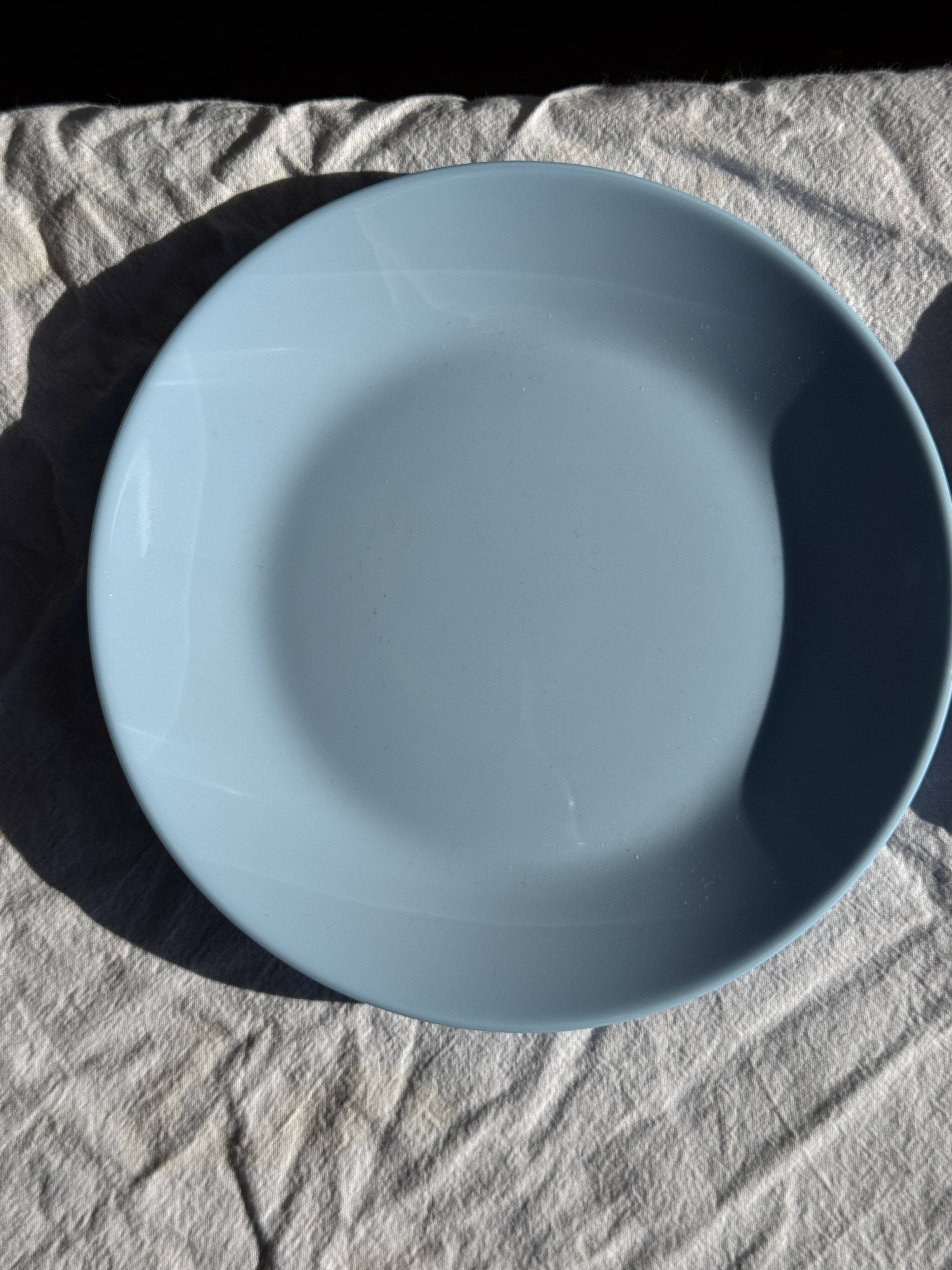 Set of 6 vintage blue dessert plates D18 (1)