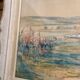 Old Watercolour Painting Shepherdess with Sheep Landscape Henry Charles