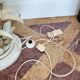 Vintage flower floor lamp by Hans Kogl 1970s