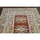 1970s Turkish Oushak Handmade Wool Cotton Red Area Rug 115x192