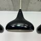 Lampe de plafond noire moderne du milieu du siècle