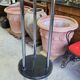 Art Deco floor lamp from the 1930s in wood and chrome.