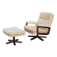 Mid-century 1970 swivel armchair and ottoman