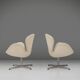 Set of Leather Swan Chairs by Arne Jacobsen for Fritz Hansen, Denmark 2006