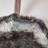 Chrome and Brazilian amethyst lamp base