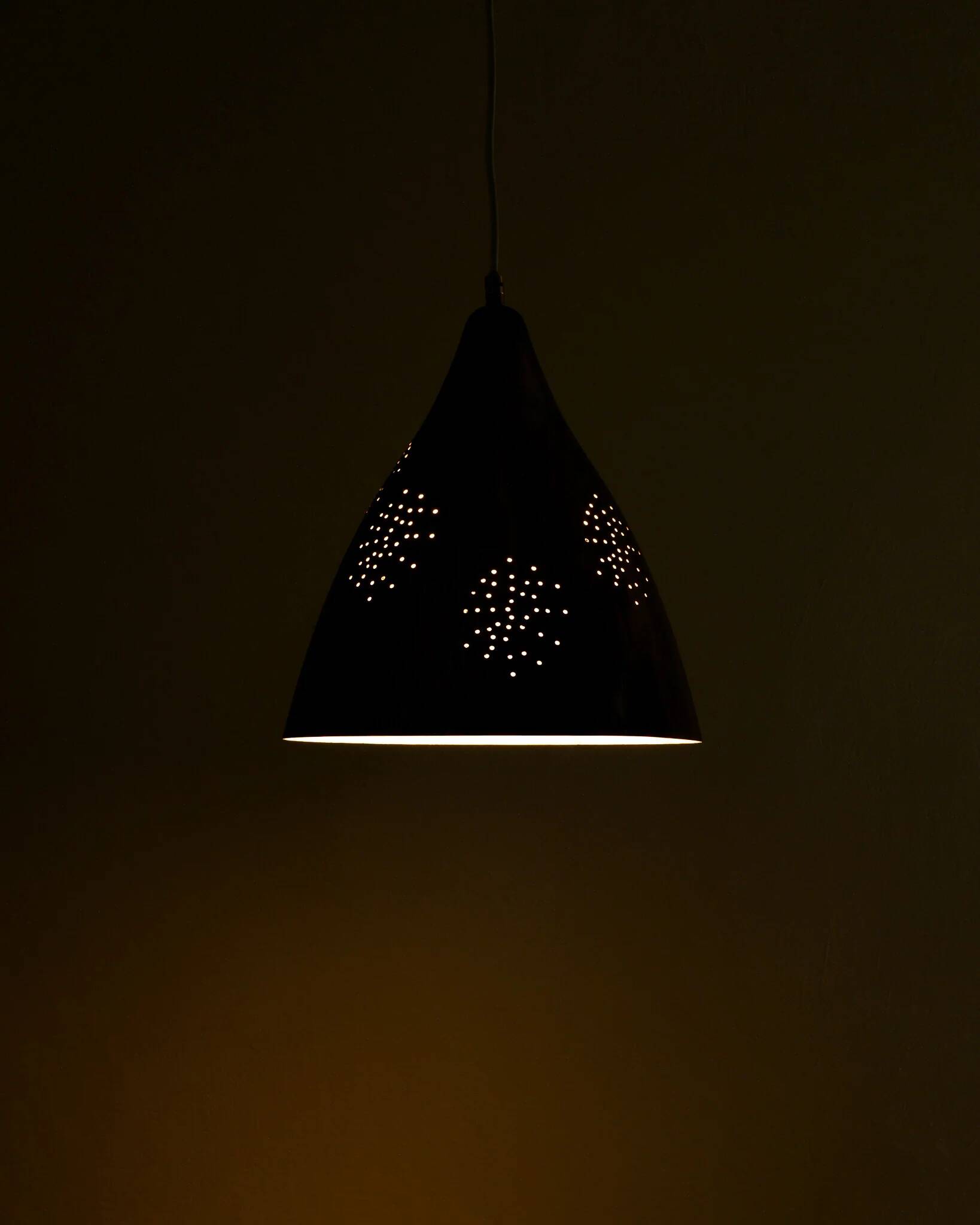 Finnish Mid Century Brass Ceiling Pendant Lamp by Lisa Johansson-Papé, 1940