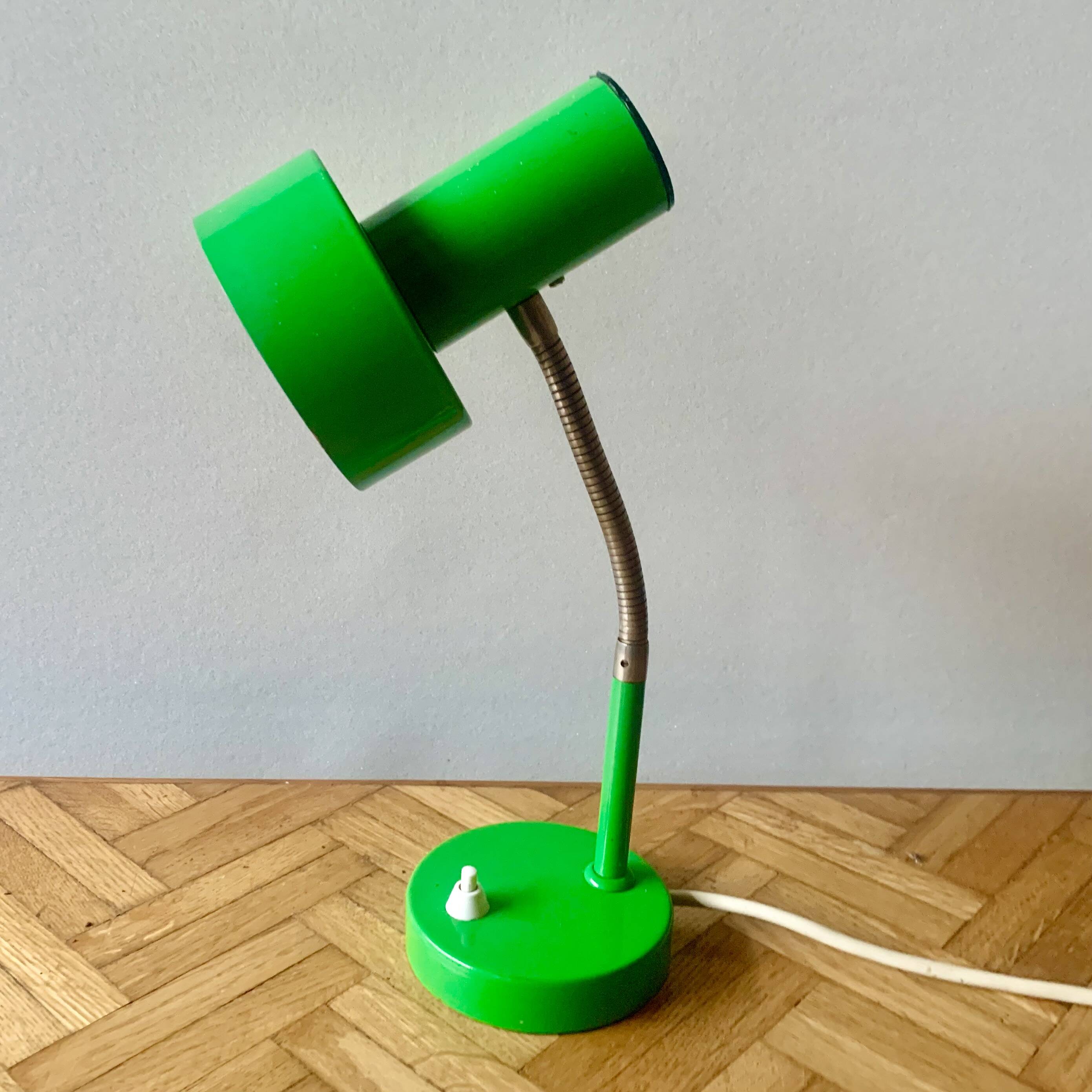 Vintage apple green bedside lamp
