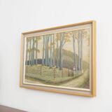 Tableau « La route de la forêt », design scandinave, années 1960