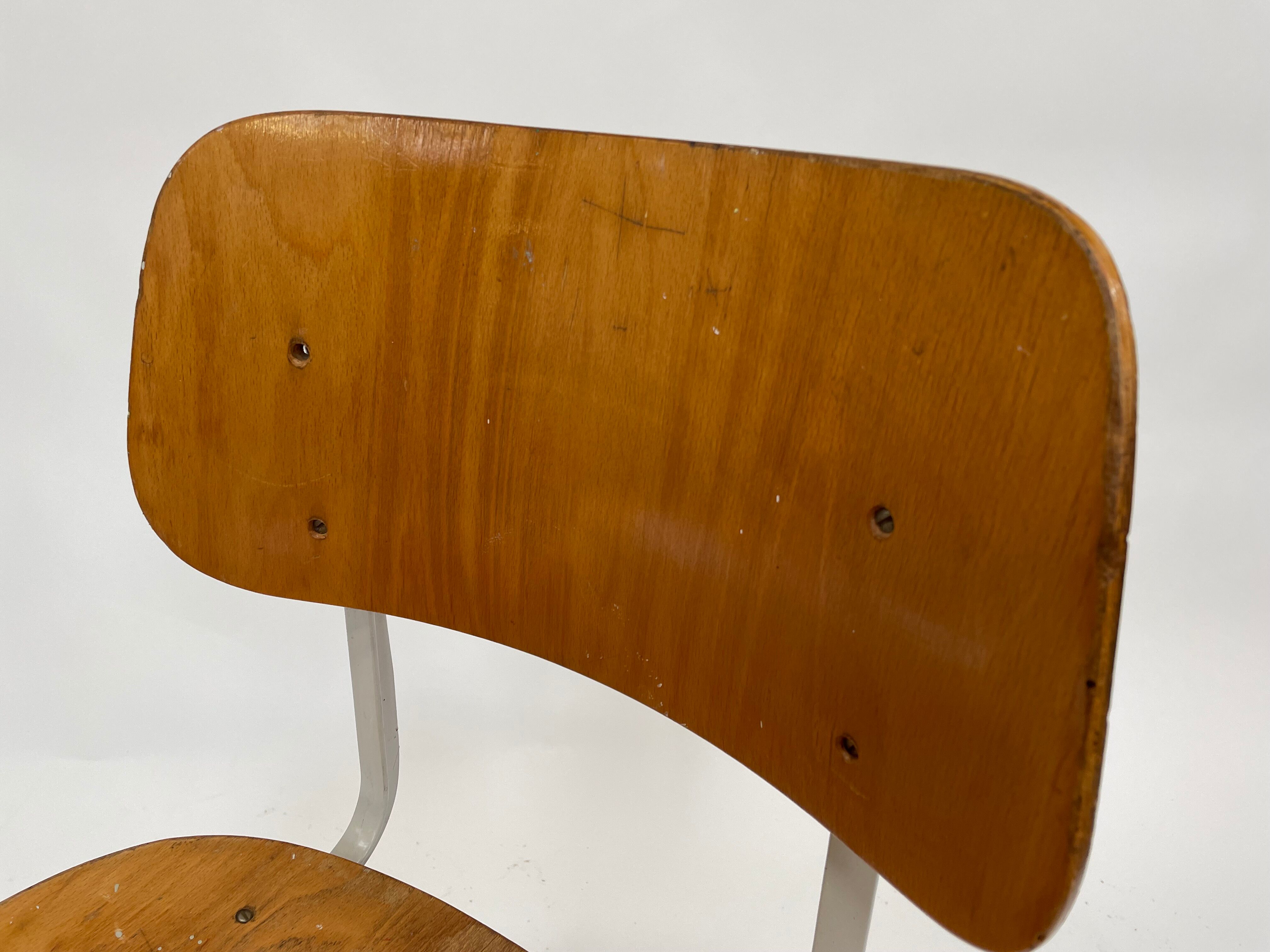 Vintage marko holland school chair 1960s design