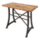 Table de bar/bistro industrielle avec pieds en fonte et plateau en bois, Belgique 192