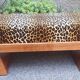 Bench with Pyramid Legs and Animalier Fabric from Artigianato Italiano, 2000s