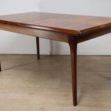 Scandinavian extendable rosewood dining table, 1960s