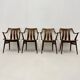 Set of 4 Plywood dining chairs , 1960s