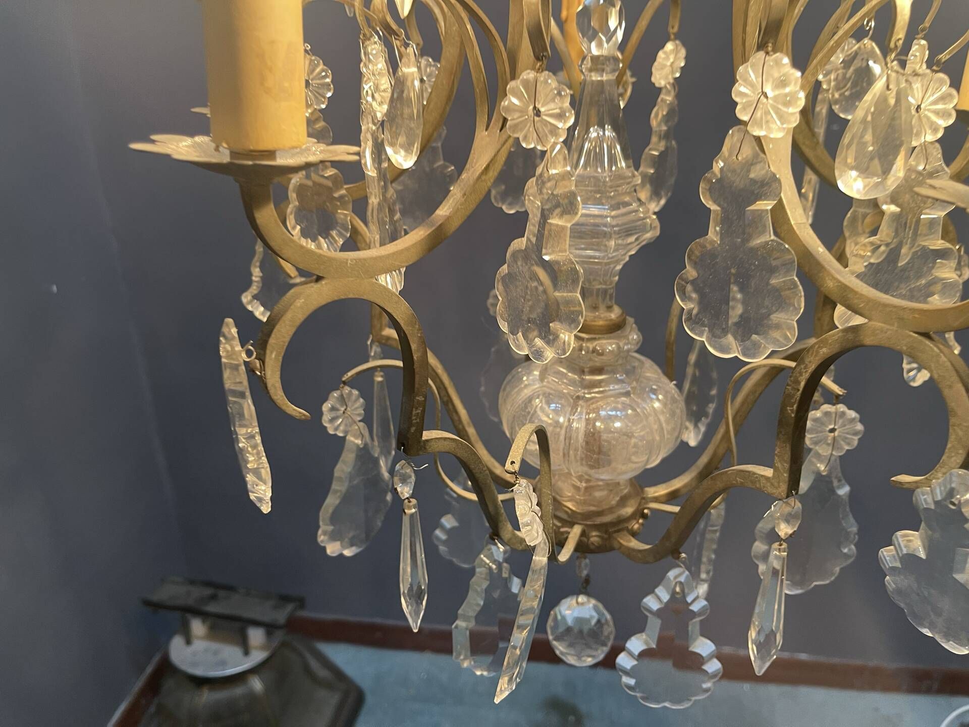 Vintage Italian Crystal Chandelier, 1940s