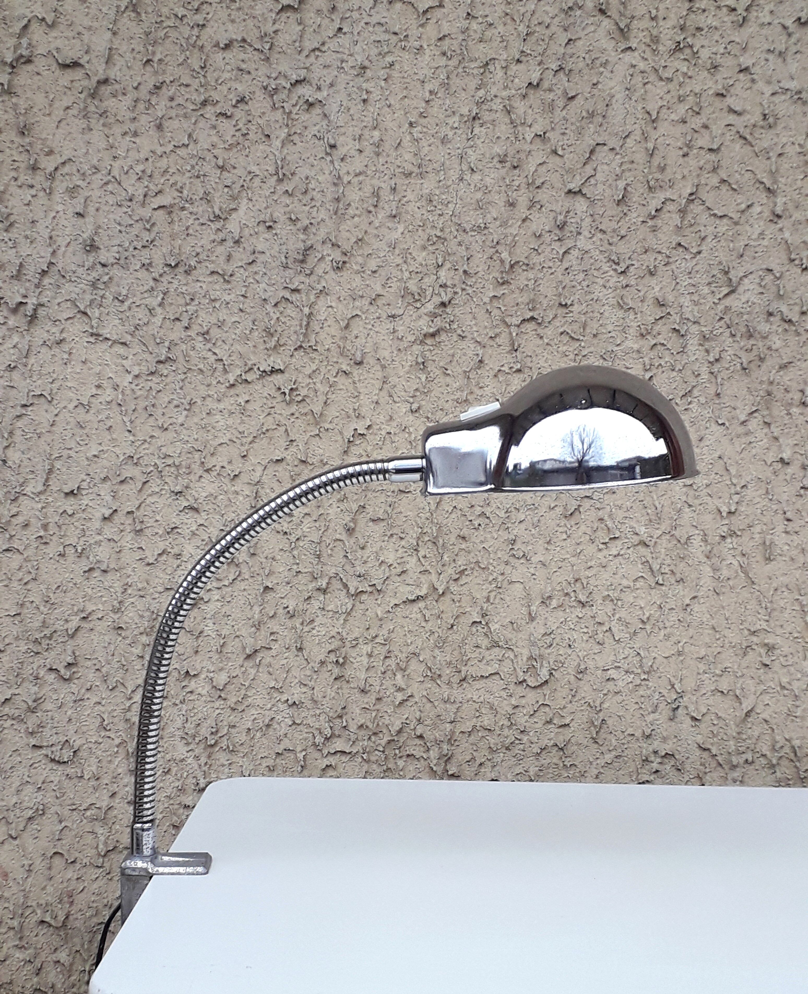 Italian industrial lamp RIMSA - Chrome metal - 1960