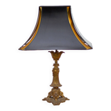 Bronze lamp with lampshade, bronze table lamp, living room lamp, lampshade lamp, accent lamp