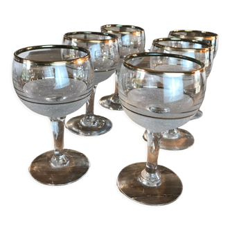6 verres ballon bistrot années 40/50