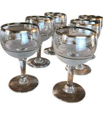 6 verres ballon bistrot années 40/50