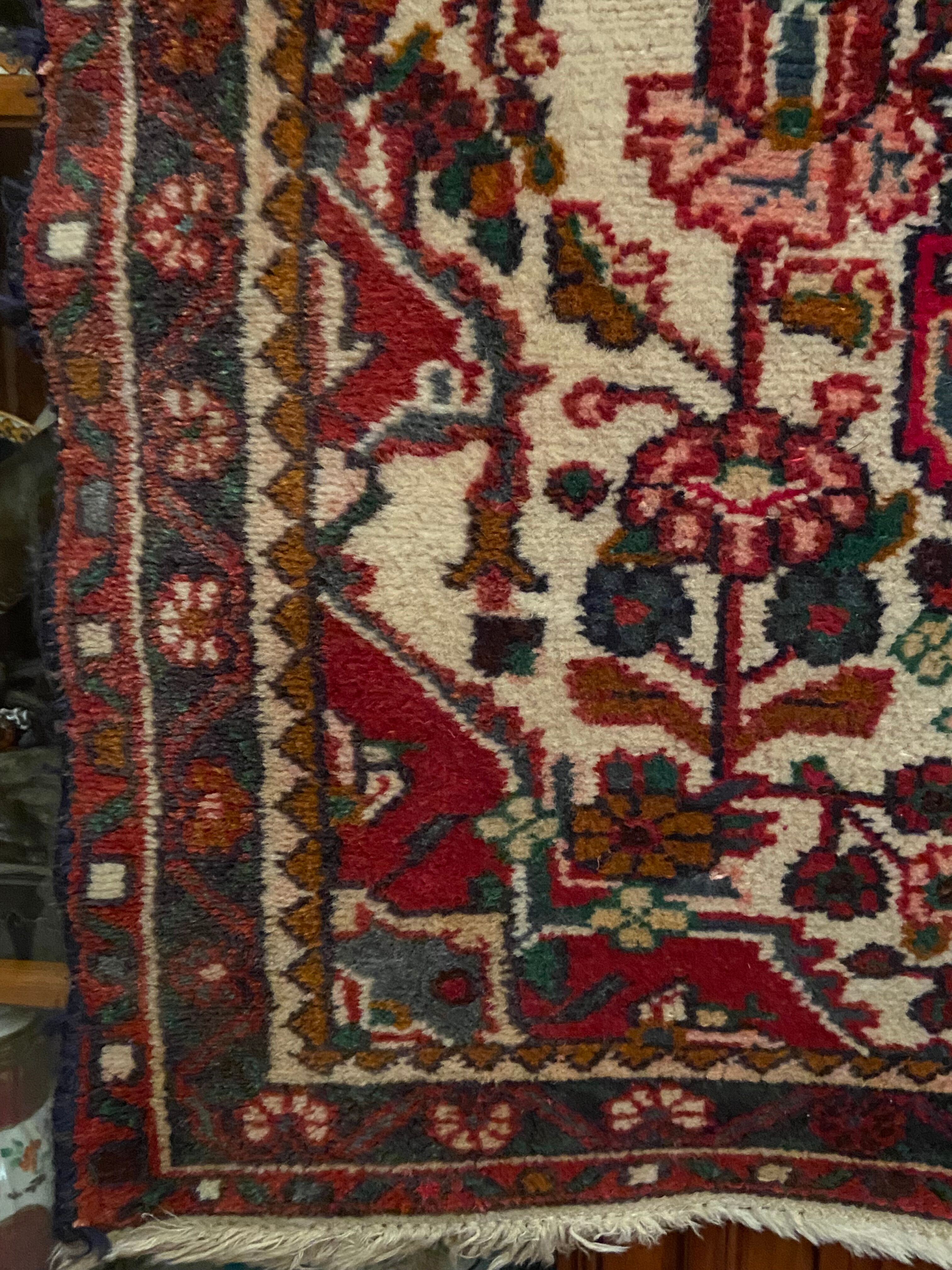 Ancient oriental carpet handmade Central Asia Turkey