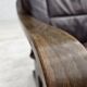Fauteuil scandinave en cuir marron, années 1970
